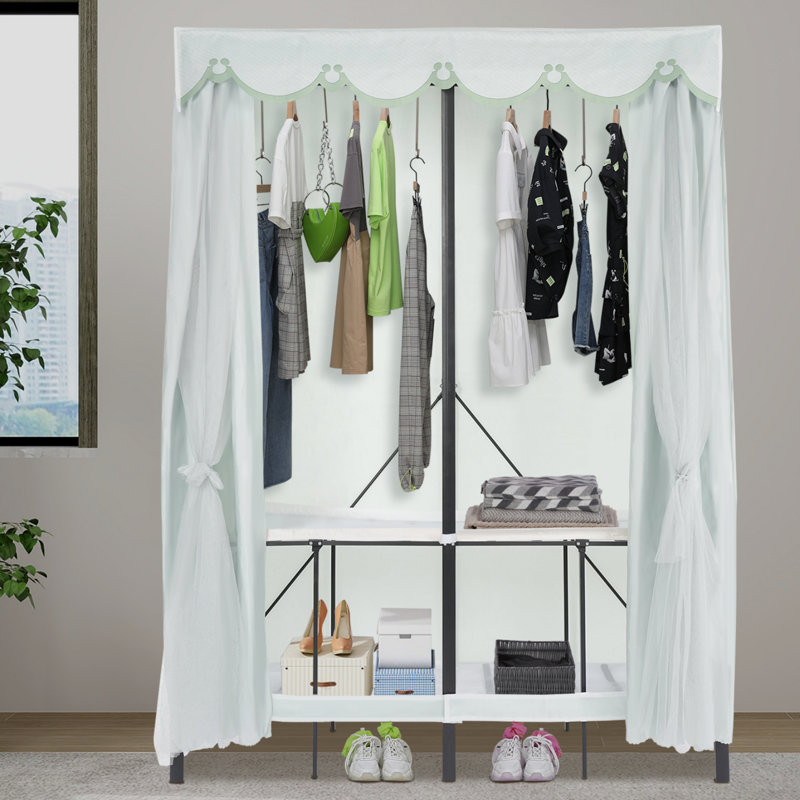 Foldable Garment Rack, Green
