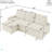 L Shaped Convertible Sleeper Sofa Bed, 90" Sectional Couch For Living Room , Pull Out Bed, Reversible Chaise With Storage , Removable & Washable-1487370226