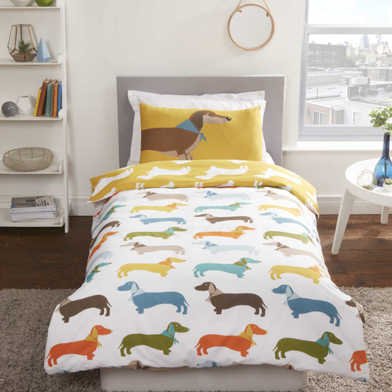 Adilet Cotton Blend Wildlife Duvet Cover Set with Pillowcases Included, Single - 1 Standard Pillowcase