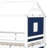Yaraghi Bunk Wood House Bed with Tent-363034507-363034484
