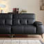 Canapé modulaire noir en similicuir-128983265