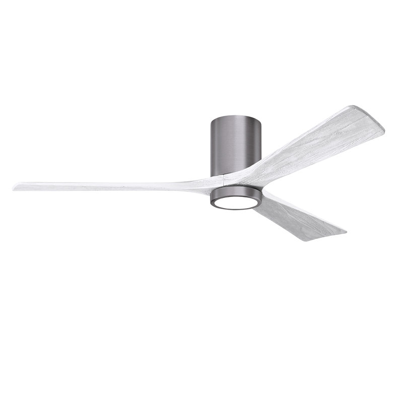 Irene LED Ceiling Fan, Brushed Pewter, 60", Matte White