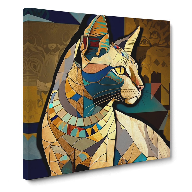Egyptian Cat Expressionism - Print