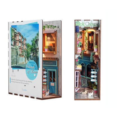 Ensemble de coin-livre bricolage 3D Island of Love Cafe, 83 pièces