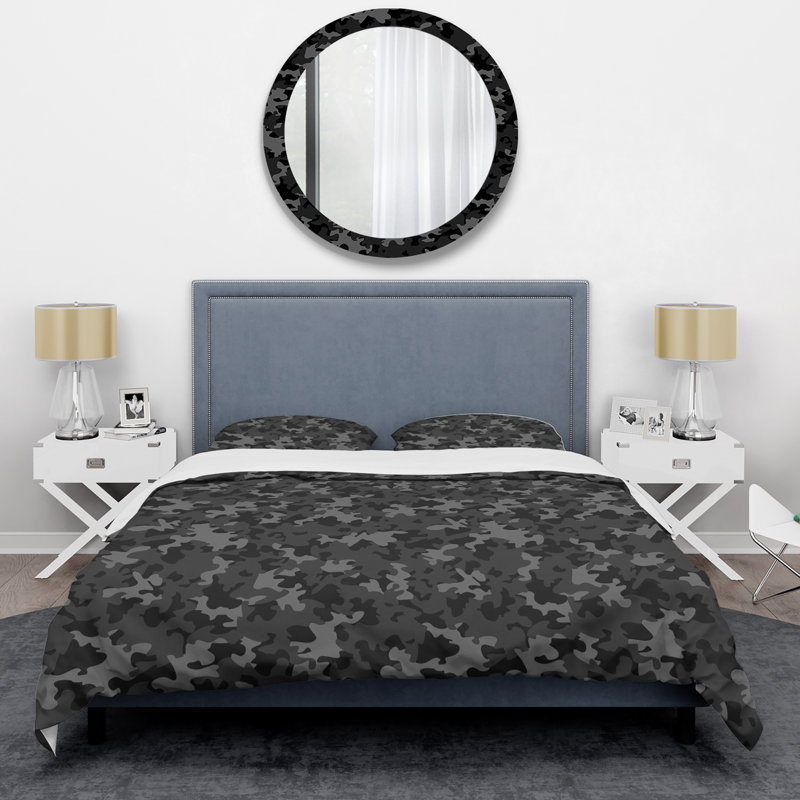 Black Desert camouflage - Ensemble de housse de couette abstrait - Microfibre de polyester