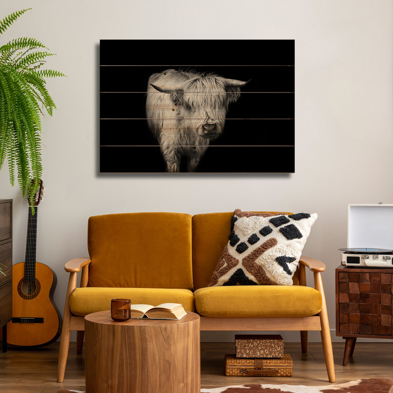 Reproduction d'art mural en bois - It's A Mooood II par Marika Moffitt, H 26 po x l 40 po