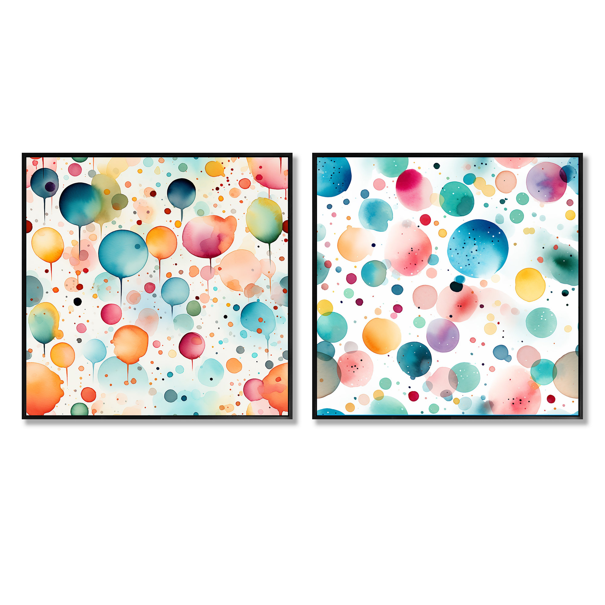 Design Art Watercolor Delight Polka Dots Pattern - Abstract Shapes ...