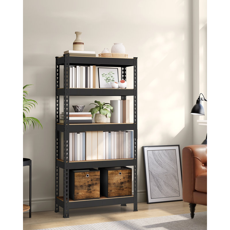 75cm W Steel Shelving Unit, Rustic Brown