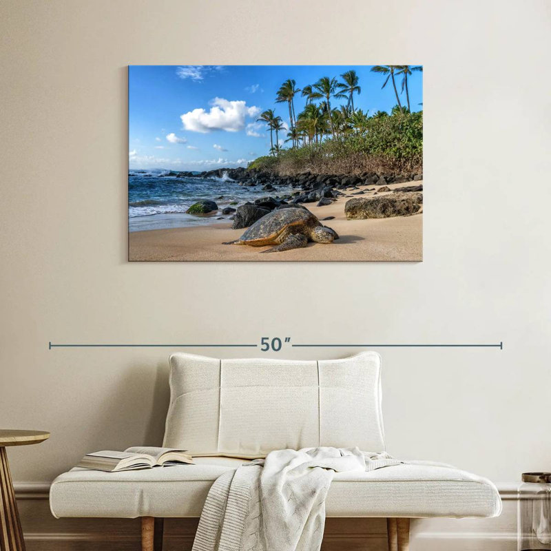 Tortue de mer Brampt Oahu Island, H 26 po x l 39 po