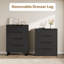 4 commodes pour la chambre à coucher, commode haute de 41,5 po, armoire à tiroirs verticale autoportante avec rangement, commode en bois