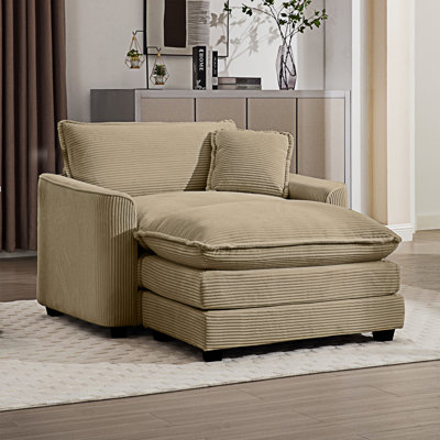 Canapé à siège profond avec repose-pieds Modern