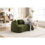 049s Curved Modern 2 Chenille Désossé, Modernisé, 3 Coussins, Convient aux espaces de vie compacts, Profil d'espace avec bureau décoratif, appartement, chambre d'amis et élégant