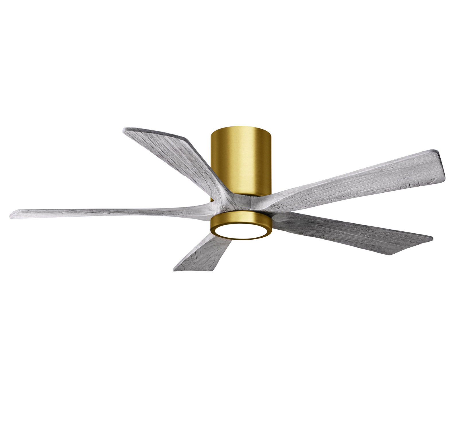 Irene Ceiling Fan with LED Light Kit, Brushed Brass, 52", Barn Wood Tone
