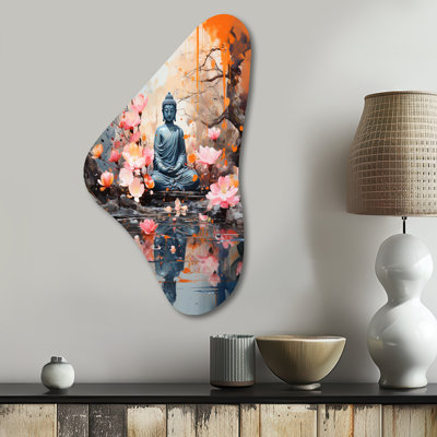 Thyda - Meditation Boomerang Shape Assymterical Metal Wall Art