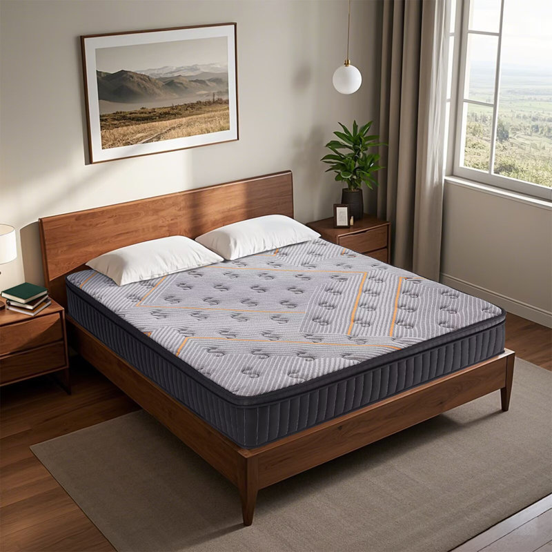 12 Inch Hybrid Mattress - Medium Firm, Memory Foam & Pocketed Coils for Motion Isolation & Pressure Relief, CertiPUR-US Foam, Fiberglass-Free, Mattress in a Box