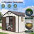 Resin Storage Shed with Floor, Lockable Double Doors, Windows & Vents-126124479