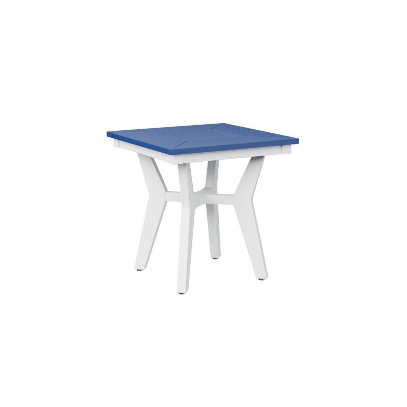 Mayhew Outdoor Square Side Table, Pacific Blue