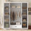 Armoire à miroir 4 portes avec tablettes-763967432