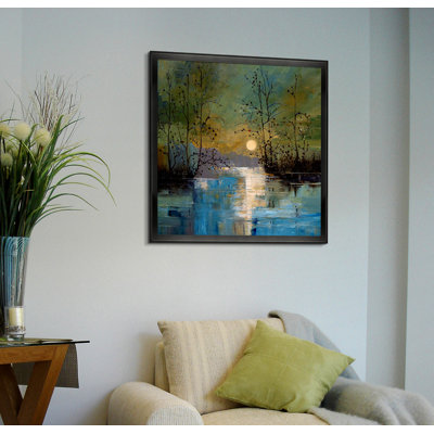 «River, with Glowing Moon» par Justyna Kopania, reproduction d'art sur toile
