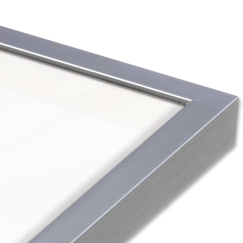 Impression encadrée Golden Coastline, 15.25" H x 12.25" W, Polished Chrome