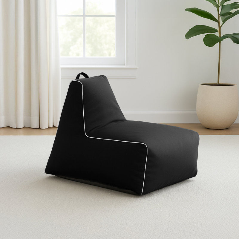 Fauteuil à billes sans accoudoirs, Polyester noir