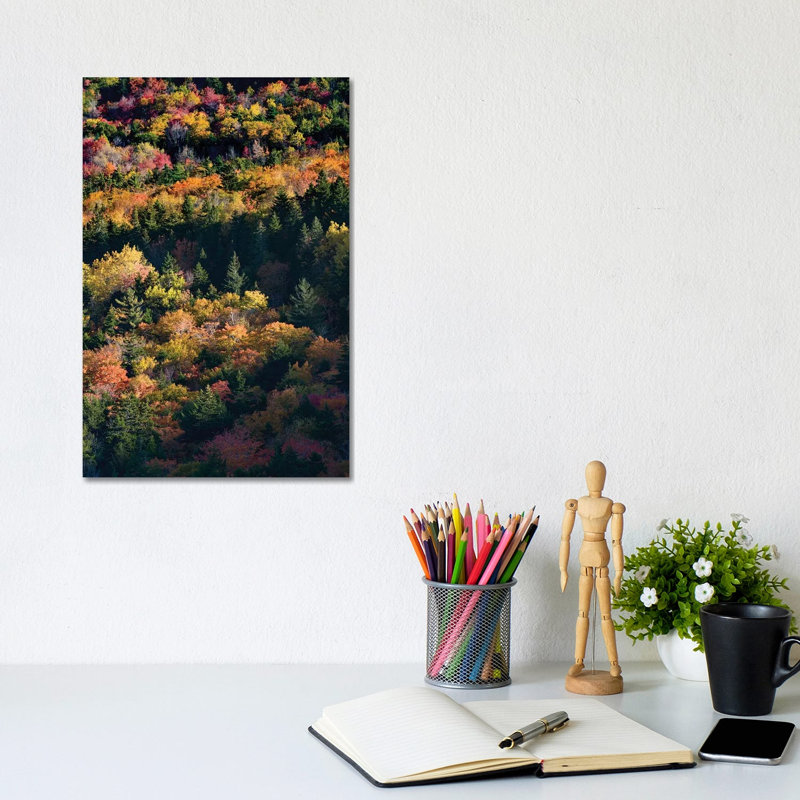 USA, Maine. Autumn Foliage Viewed From Atop The Bubbles Near Jordan Pond, Acadia National Park by Judith Zimmerman - Wrapped Canvas Print