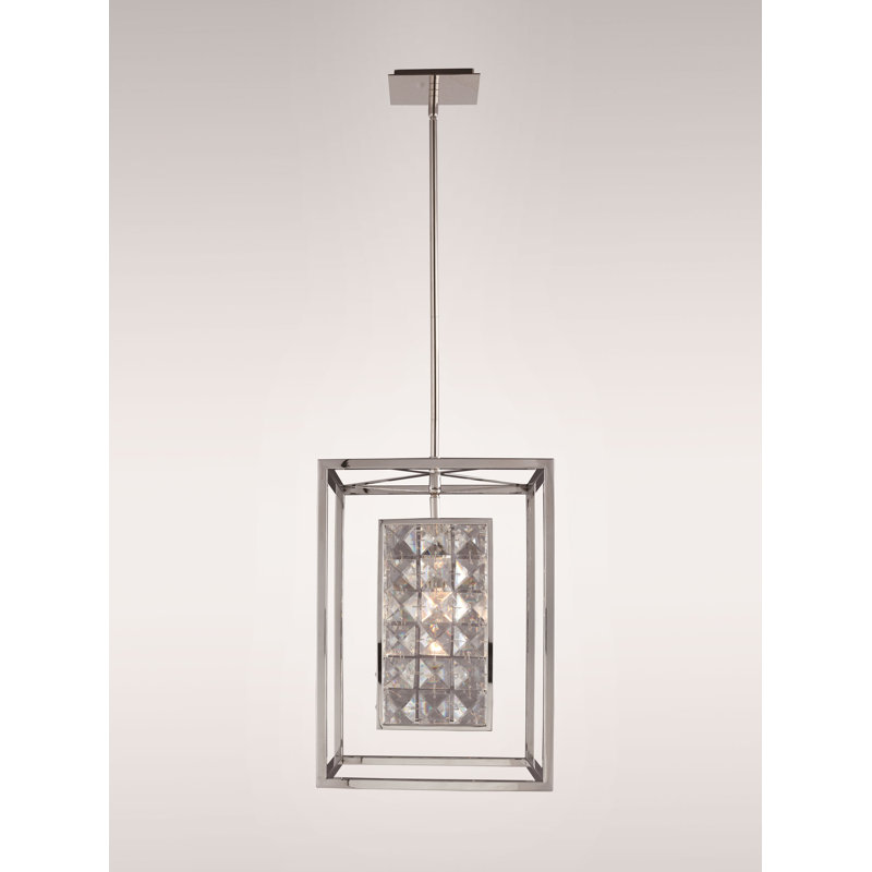 Honora Modern Crystal & Steel 7.5" Mini Pendant Light