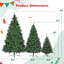 Ensemble de 3 arbres de Noël avec lumières DEL 8 pi 6 pi 4 pi avec lumières DEL