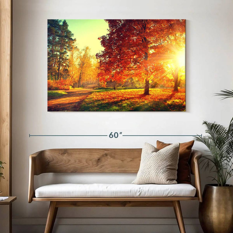 Coucher de soleil d'automne Alvord, H 32 po x l 48 po
