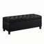 Banc de rangement polyvalent capitonné avec pieds robustes en bois pour la maison