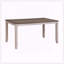 Table de salle à manger rectangulaire deux tons - blanc grisâtre et brun