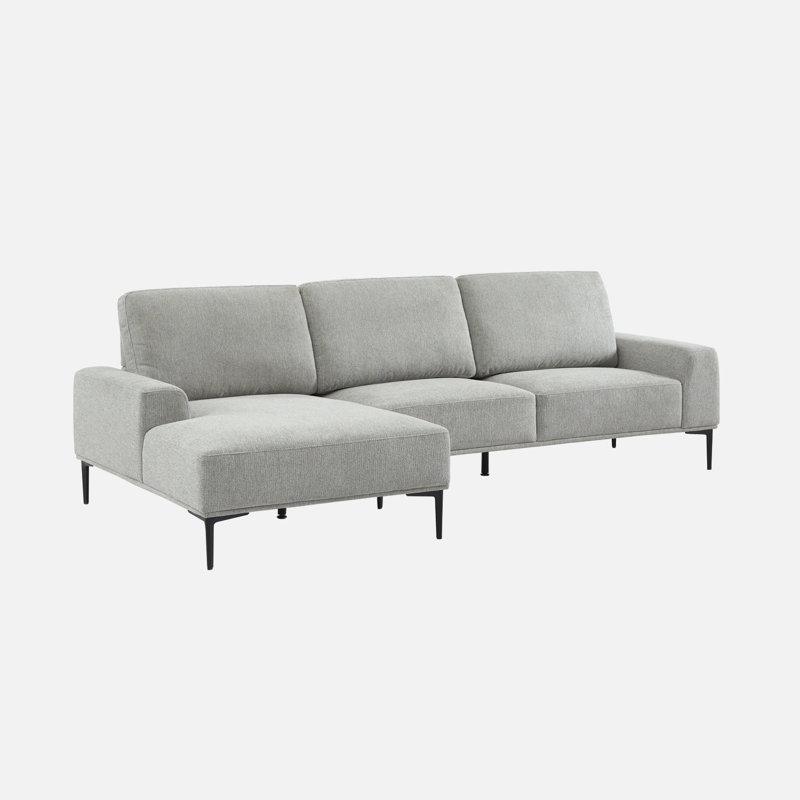 Citally 3 Seater Sofa & Chaise, Light Grey