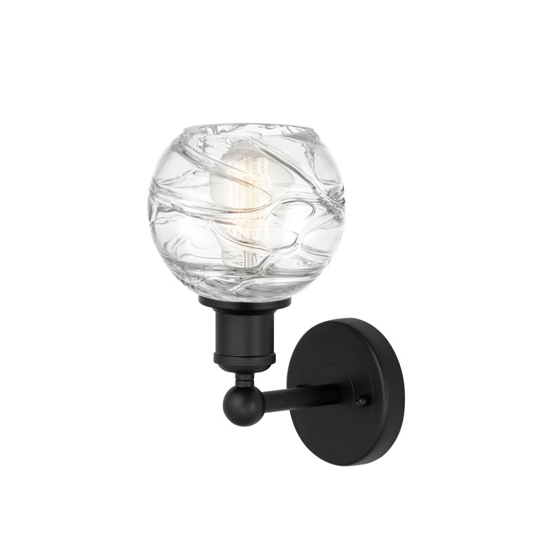 Chapmanville 1 Light Steel Armed Sconce, Matte Black