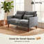 HOMCOM 2 Seater Sofa with Spring Cushions for Small Space-1619158752