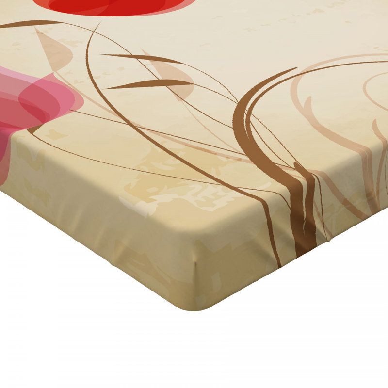 Microfiber Floral Fitted Sheet, Full Fitted Sheet