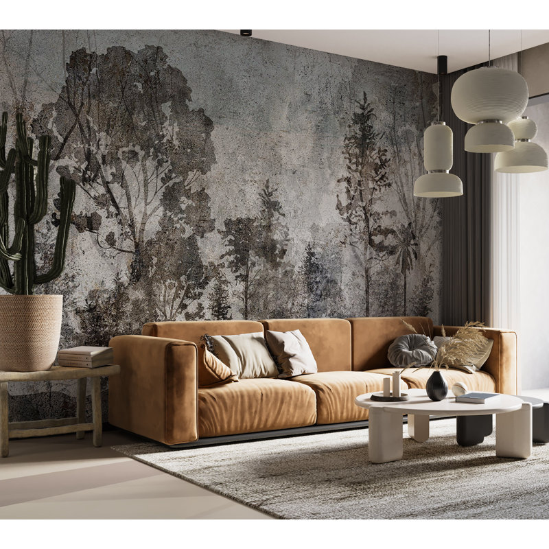 Papier peint botanique - Symbiose avec la nature, L 110 po x l 157 po