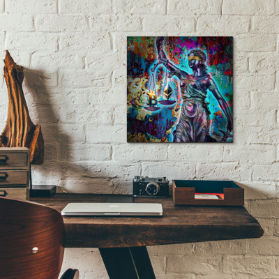 «Crypto Is Justice», art mural en verre acrylique