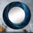 Blue Swirl Wave Spiral V - Abstract Spirals Unique Wall Mirror Decor, Blue Large Round Mirror, Printed Metal Art-99621598