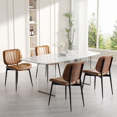Stylish Faux Leather Dining Chairs: Elegant Side Chairs For Dining Rooms, Kitchens, And Living Spaces