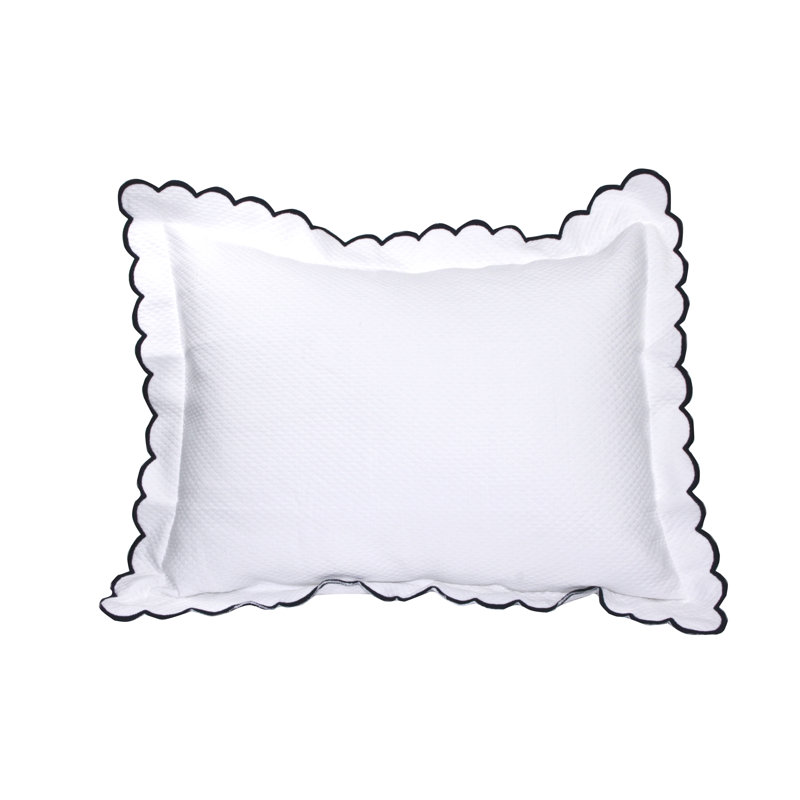 Cotton Sham Set, Standard, Navy/White