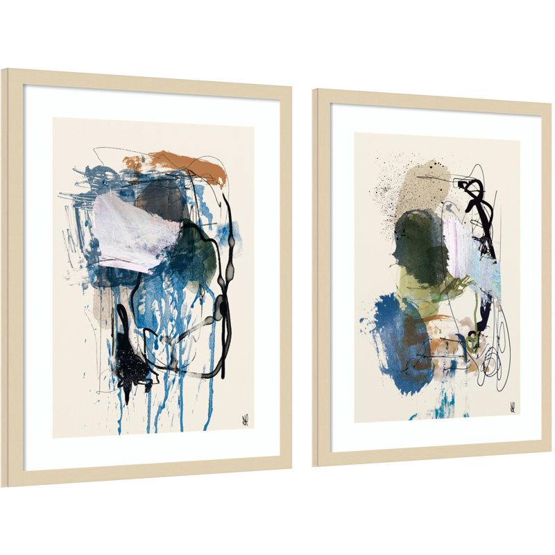 "Twin Twin", ensemble de 2 reproductions d'art encadrées