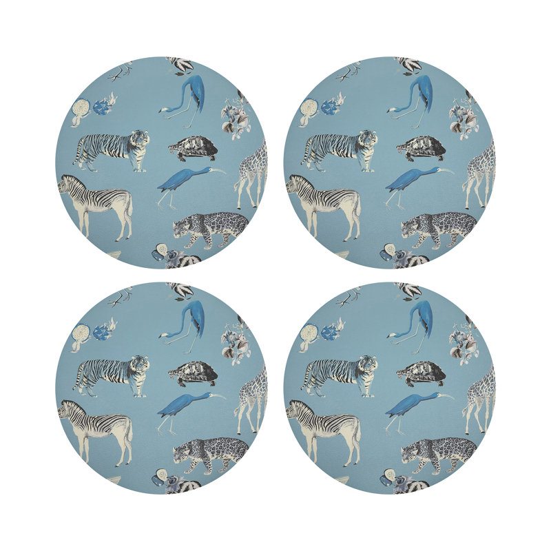 Exotix Vegan Leather Round Placemats, Stamford