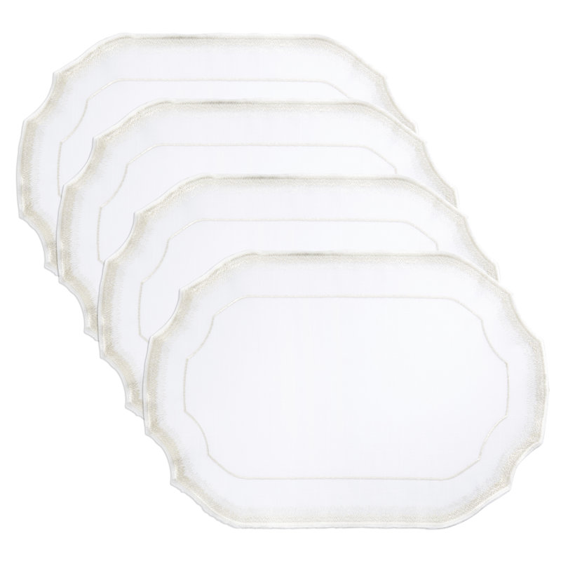 Napperon Elegant, Blanc / Champagne