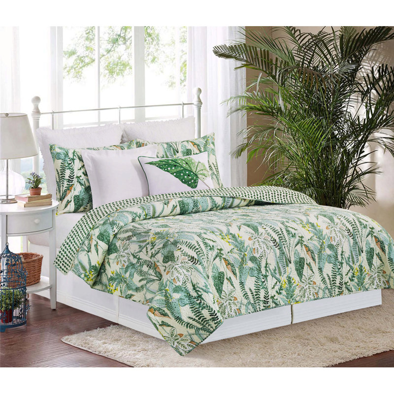 Cotton Reversible and Machine Washable, King Quilt + 2 Standard Shams, Parson