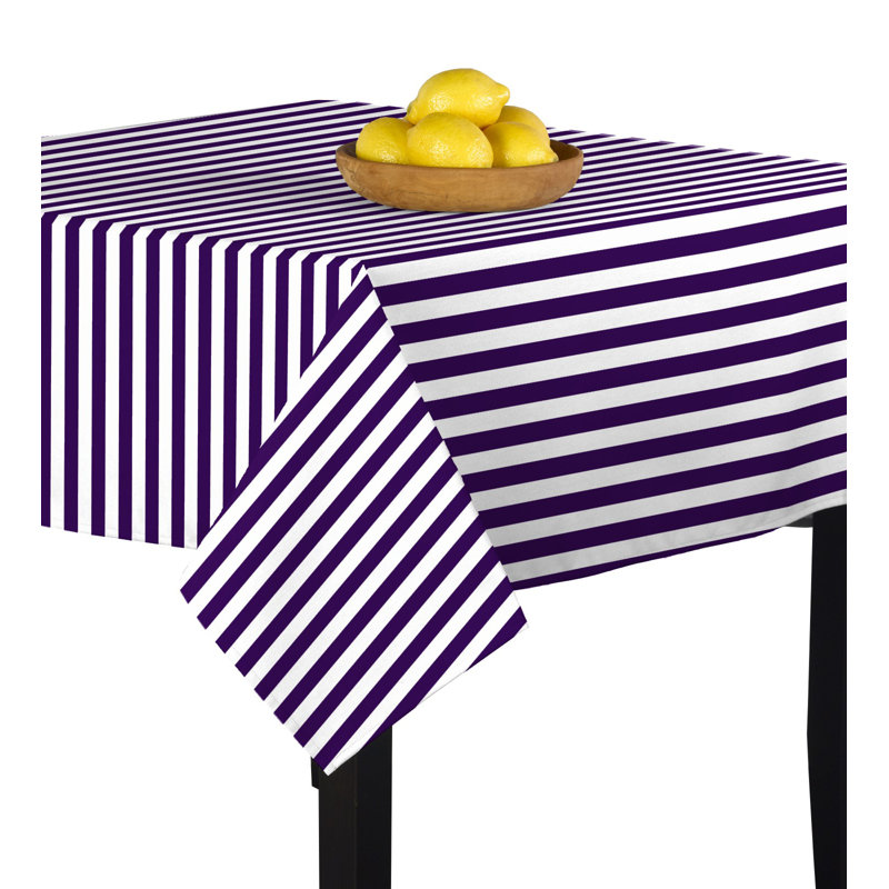Caius Small Stripes Tablecloth, Purple