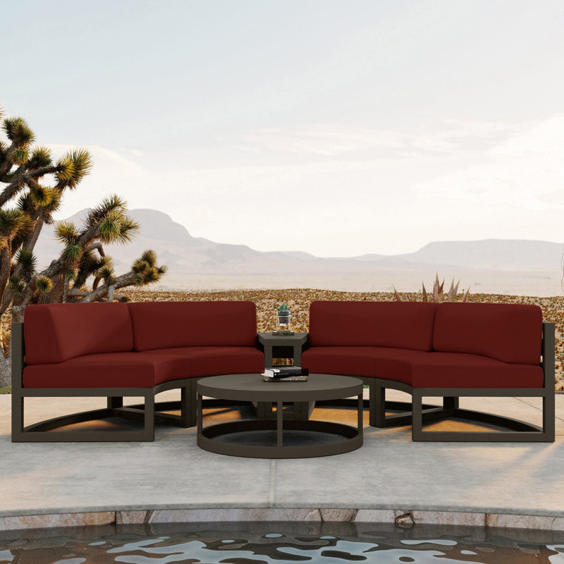 Avion Outdoor 4 - Piece Conversation Set, Canvas Charcoal Sunbrella® Canvas, Slate