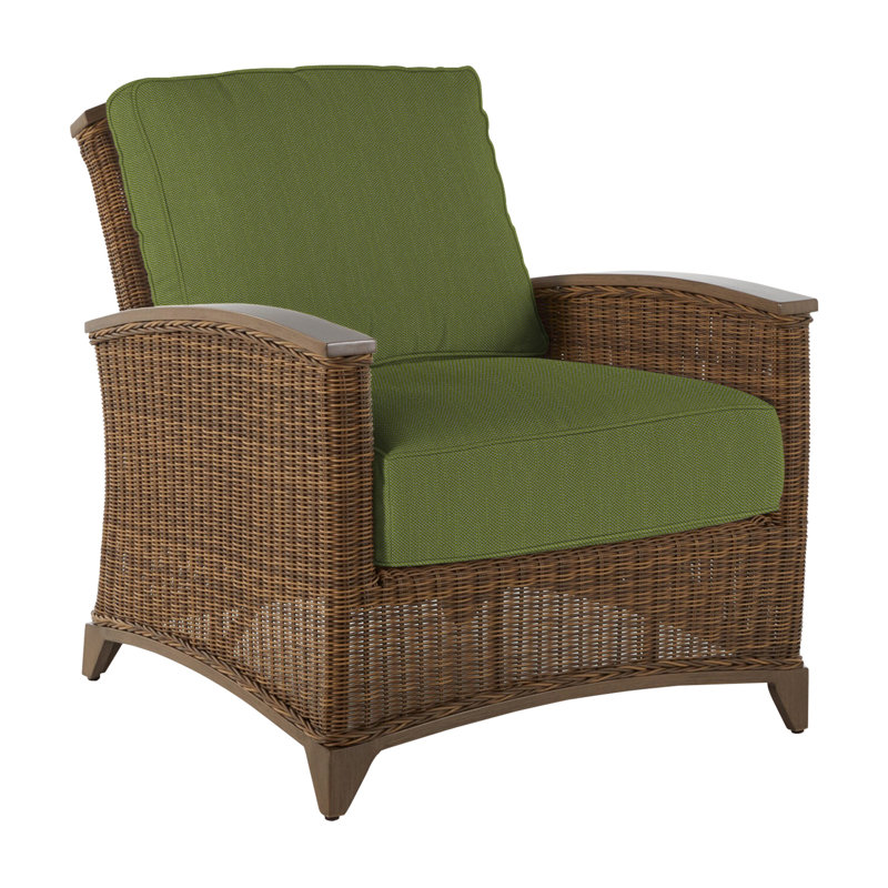 Astoria Woven Lounge Chair, Raffia/Oak, Welt, Linen Forest