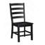 Ensemble de 2 chaises d'appoint contemporaines à finition noire en bois-130378953
