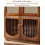 Armoire de rangement à deux portes en rotin blanc de style médiéval