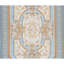 Tapis bleu et beige noué à la main de haute qualité